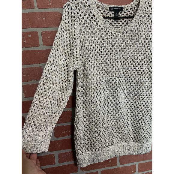 INC International Concepts Crochet Sequin Sweater - XL - Picture 3 of 5